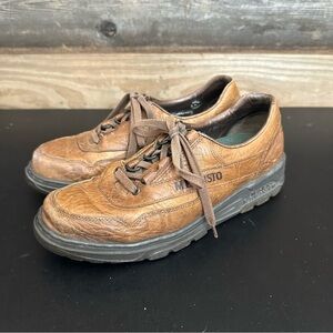 Mephisto Rush Brown "Desert" Womens Leather Lace-up Walking Shoes size 7.5